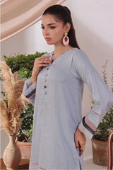 Ochre Clothing Women's Casual -Cotton Jacquard 2 Pc Suit-SOLS-21