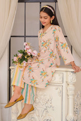 Swiss Lawn Digital Printed 2 Pc Suit - Wear Ochre