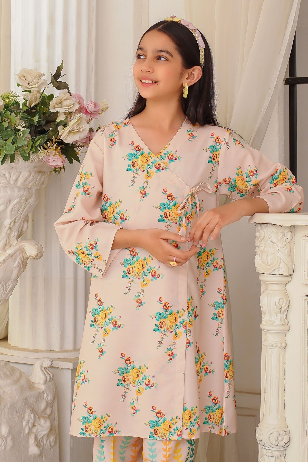 Swiss Lawn Digital Printed 2 Pc Suit - Wear Ochre