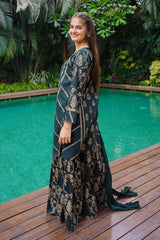 Ochre Clothing Cotton Printed 3 Pc Suit