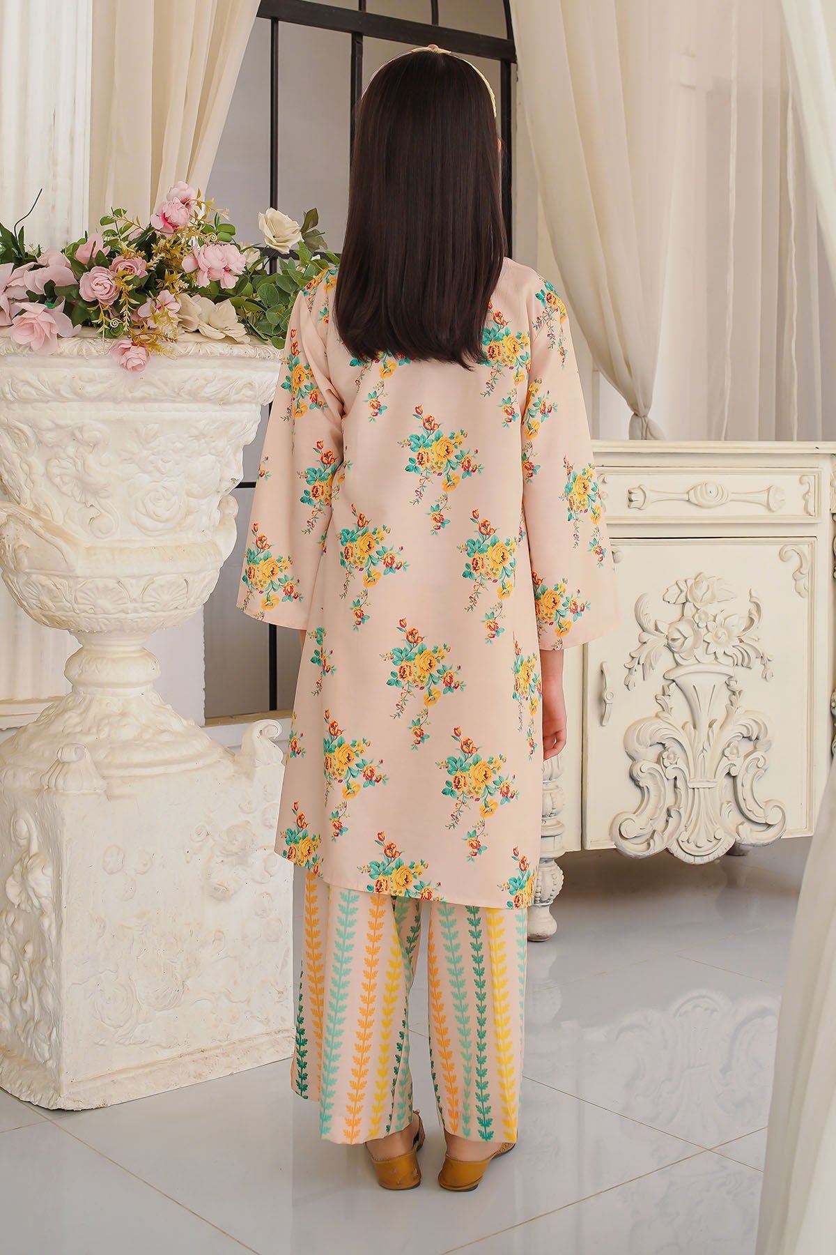 Swiss Lawn Digital Printed 2 Pc Suit - Wear Ochre