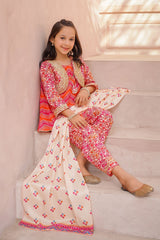 Ochre Clothing Toddlers Eastern Swiss Lawn Digital Printed 3 Pc Suit