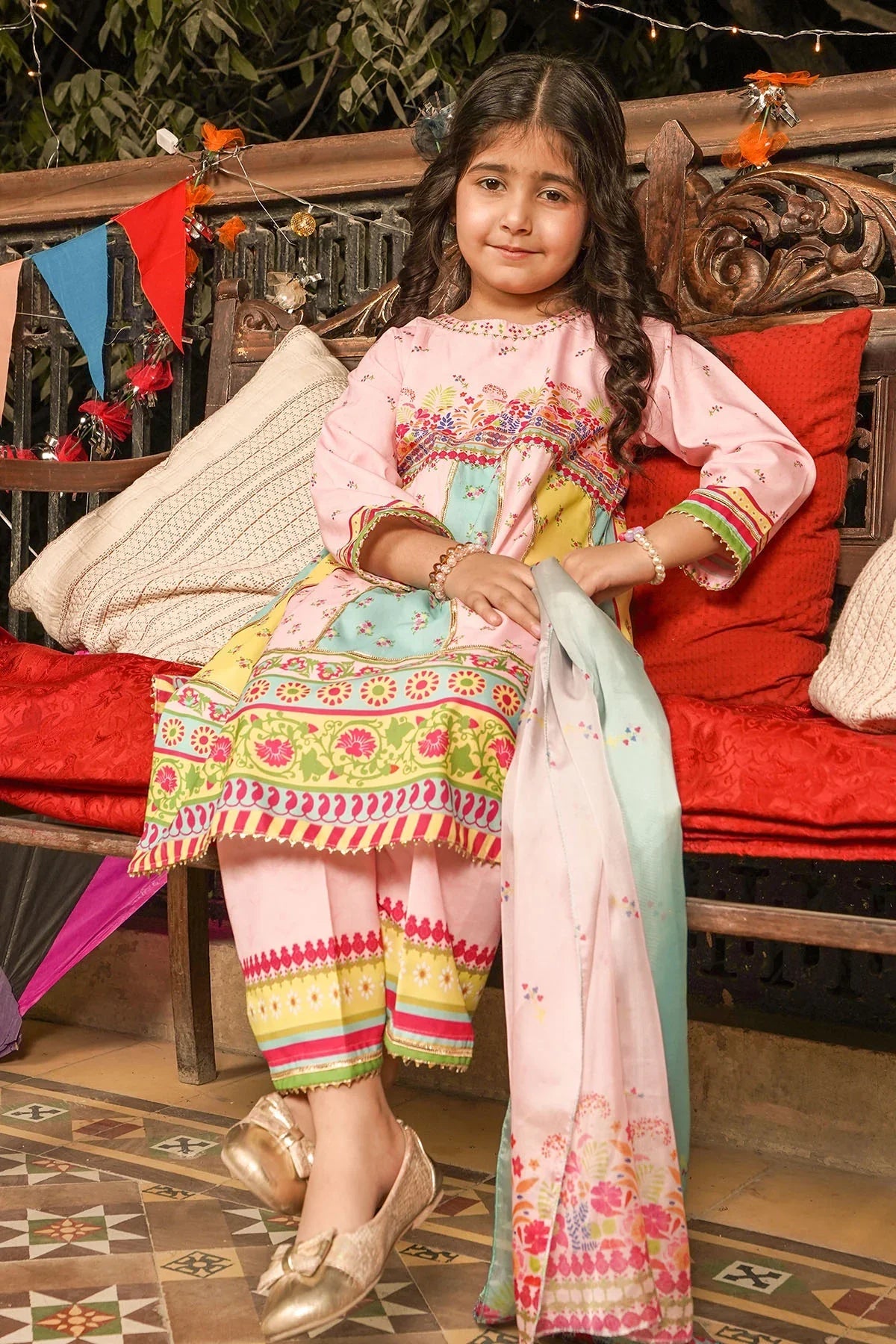 Best Poly Lawn Digital Printed 3 Pc Suit - Wear Ochre -