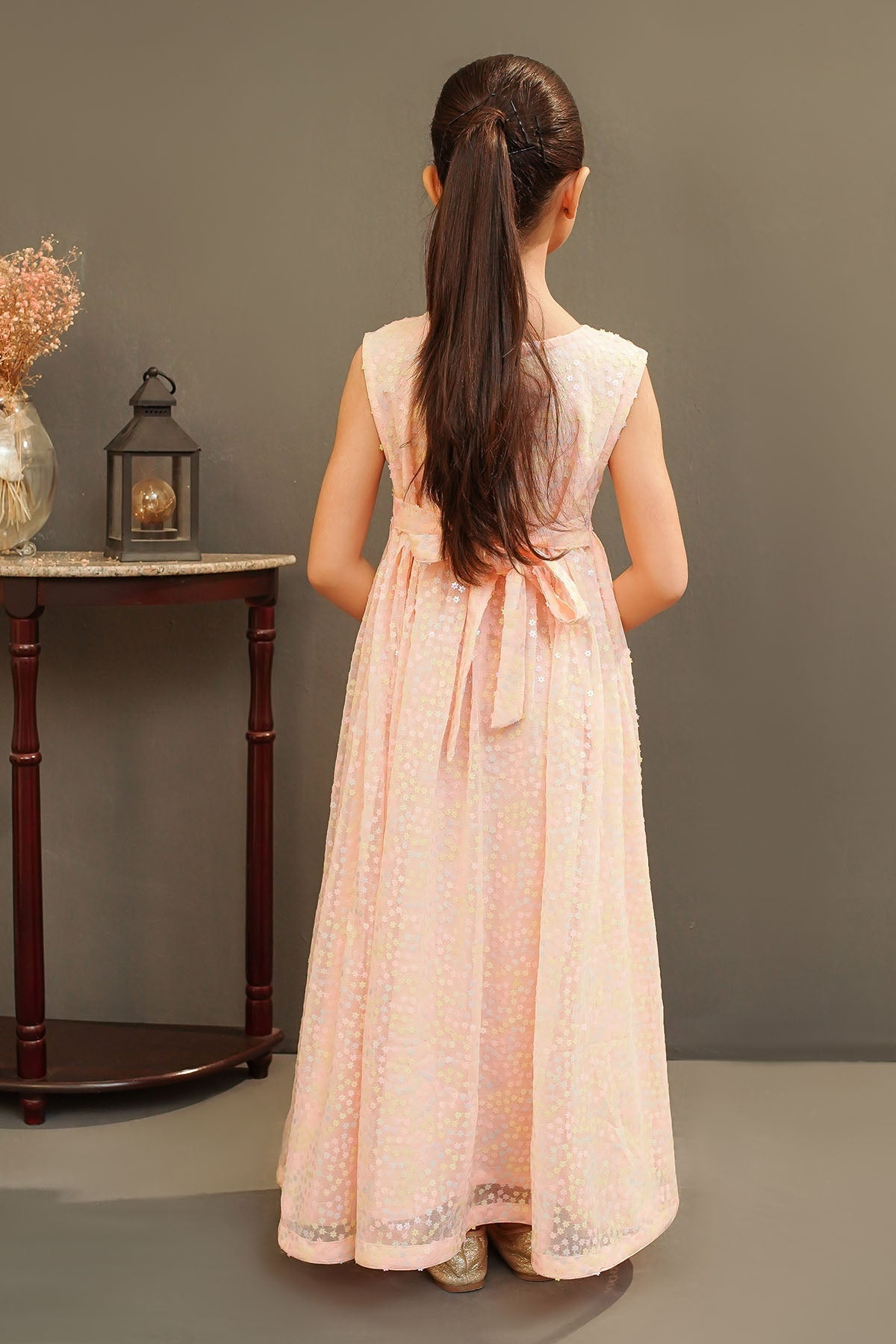 Ochre Clothing Toddlers Eastern Sequence Net Dress
