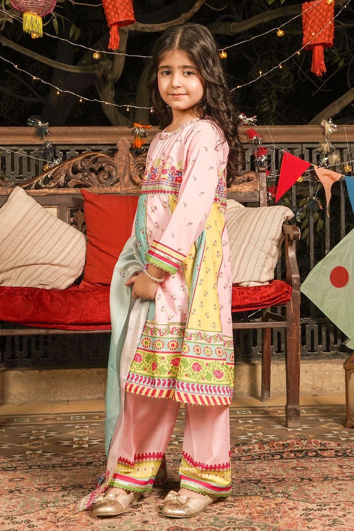 Best Poly Lawn Digital Printed 3 Pc Suit - Wear Ochre -