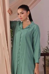 Ochre Clothing Women's Casual -Slub Cotton 2 Pc Suit-SOLS-18