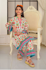 Swiss Lawn Digital Printed 2 Pc Suit - Wear Ochre