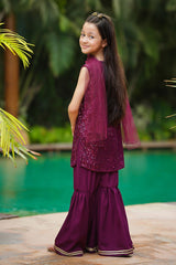 Ochre Clothing Toddlers Eastern Sequence Net 3 Pc Suit