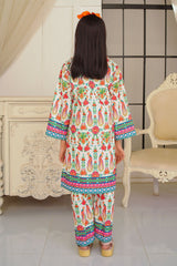 Swiss Lawn Digital Printed 2 Pc Suit - Wear Ochre