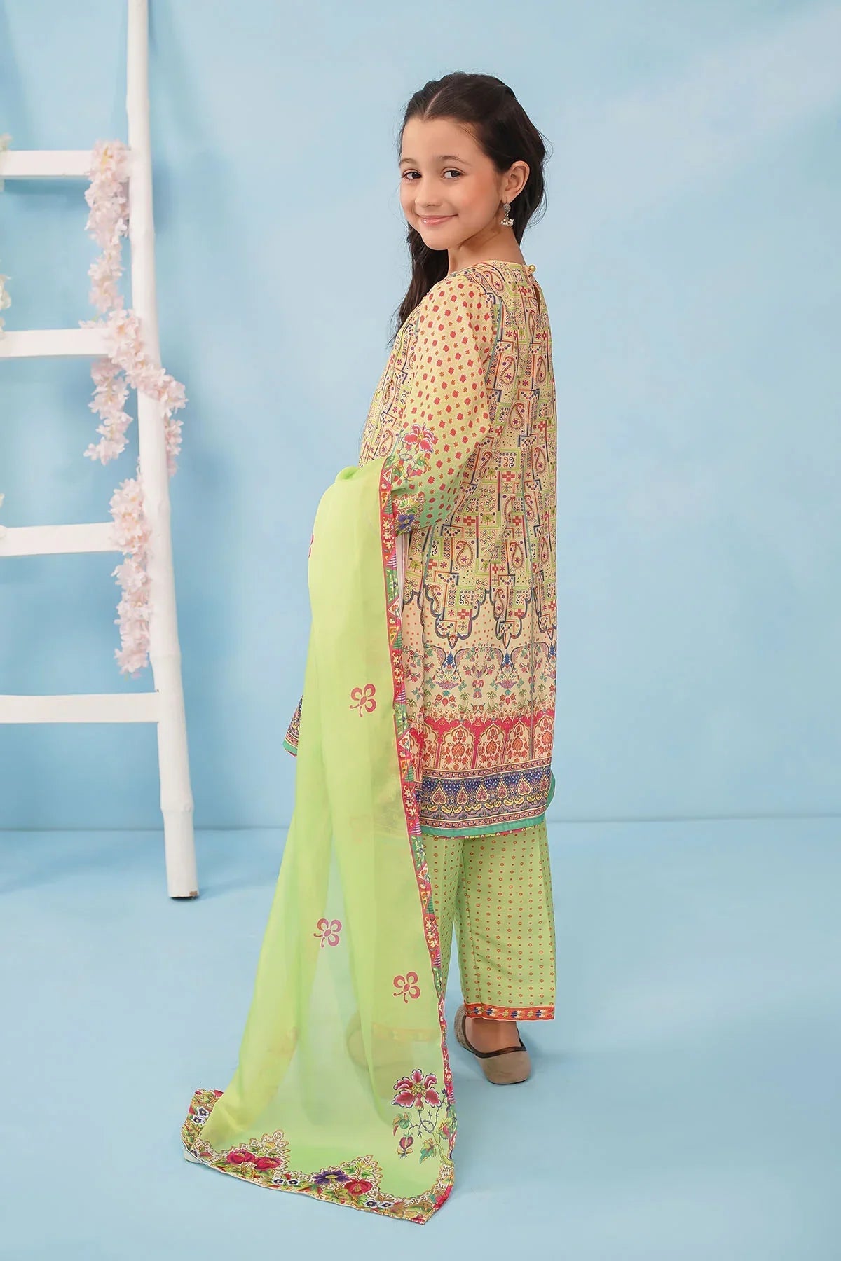 Best Poly Lawn Digital Printed 3 Pc Suit - Wear Ochre -