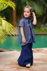 Ochre Clothing Toddlers Eastern Sequence Net 3 Pc Suit