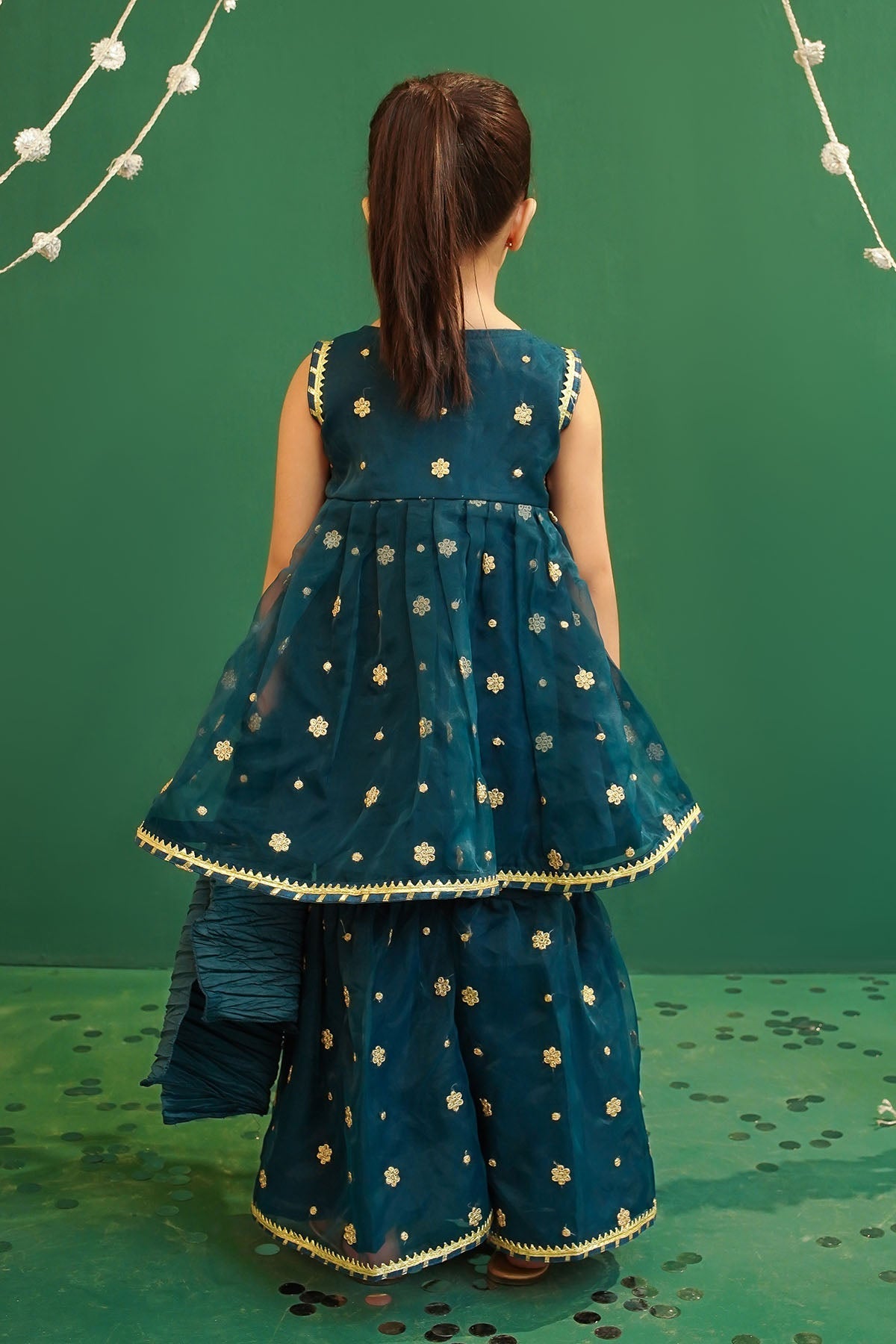 Organza Embroidered 3 Pc Suit - Wear Ochre