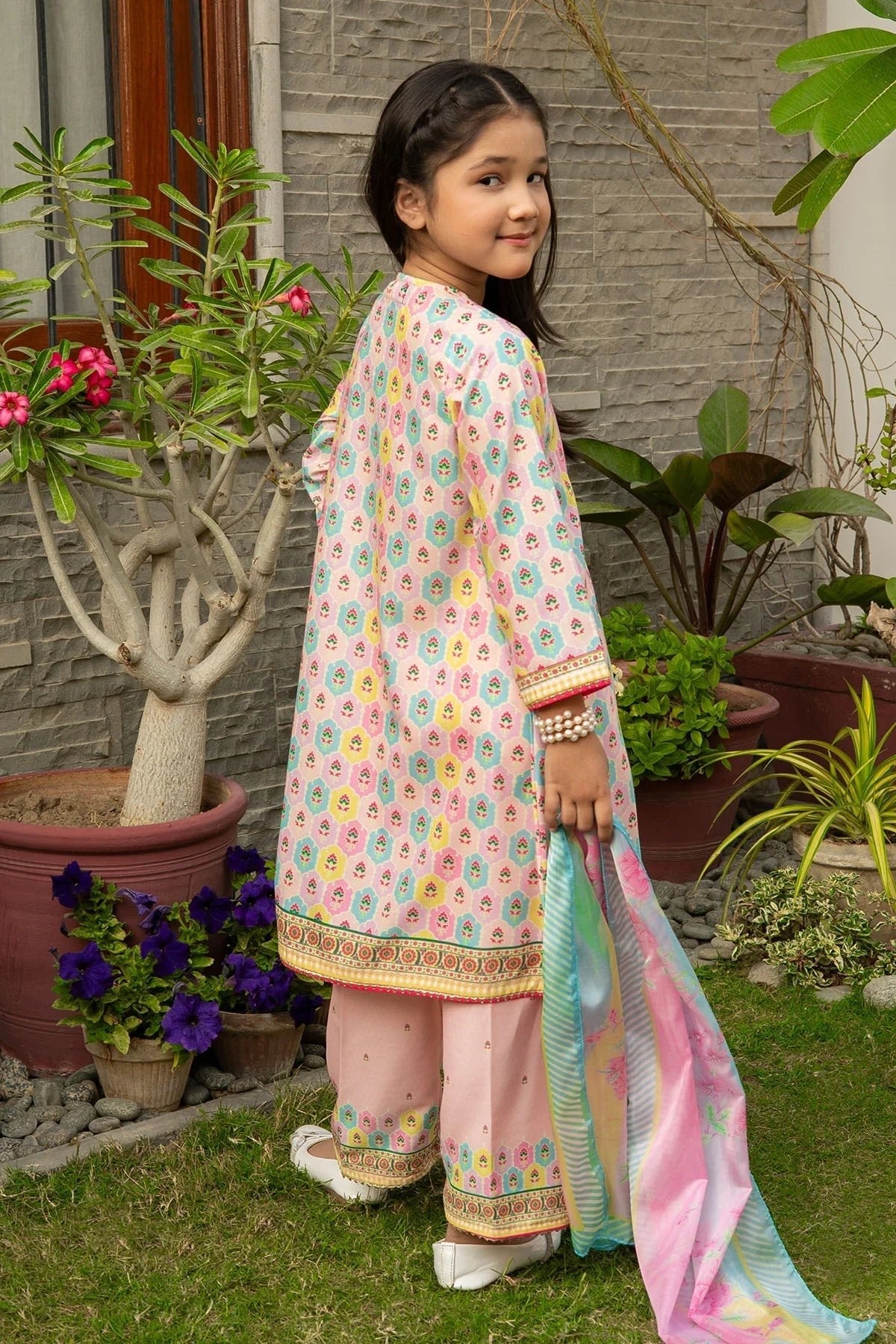 Best Poly Lawn Digital Printed 3 Pc Suit - Wear Ochre -