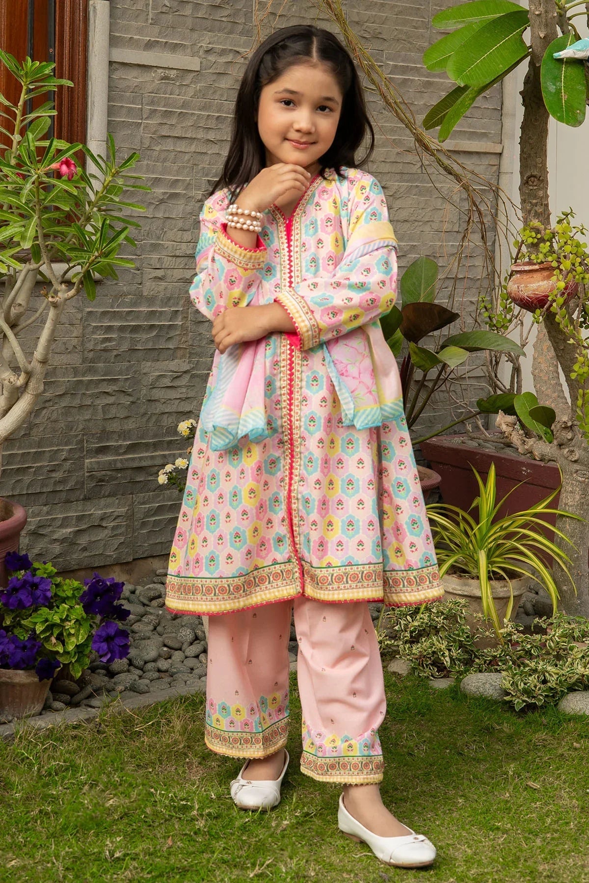 Best Poly Lawn Digital Printed 3 Pc Suit - Wear Ochre -