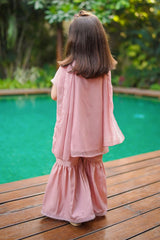 Ochre Clothing Toddlers Eastern Net Embroidered 3 Pc Suit