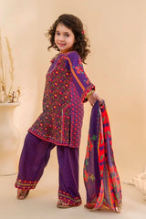 Best Poly Lawn Digital Printed 3 Pc Suit - Wear Ochre -