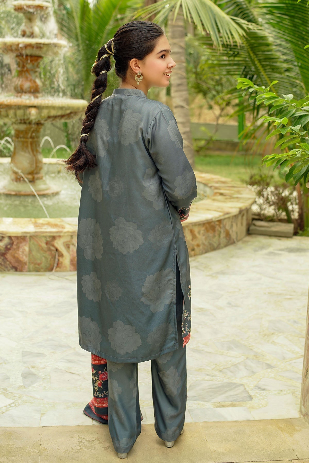 Ochre Clothing Stitched 3 Piece Digital Printed Herringbone Collection'2025-COR-119