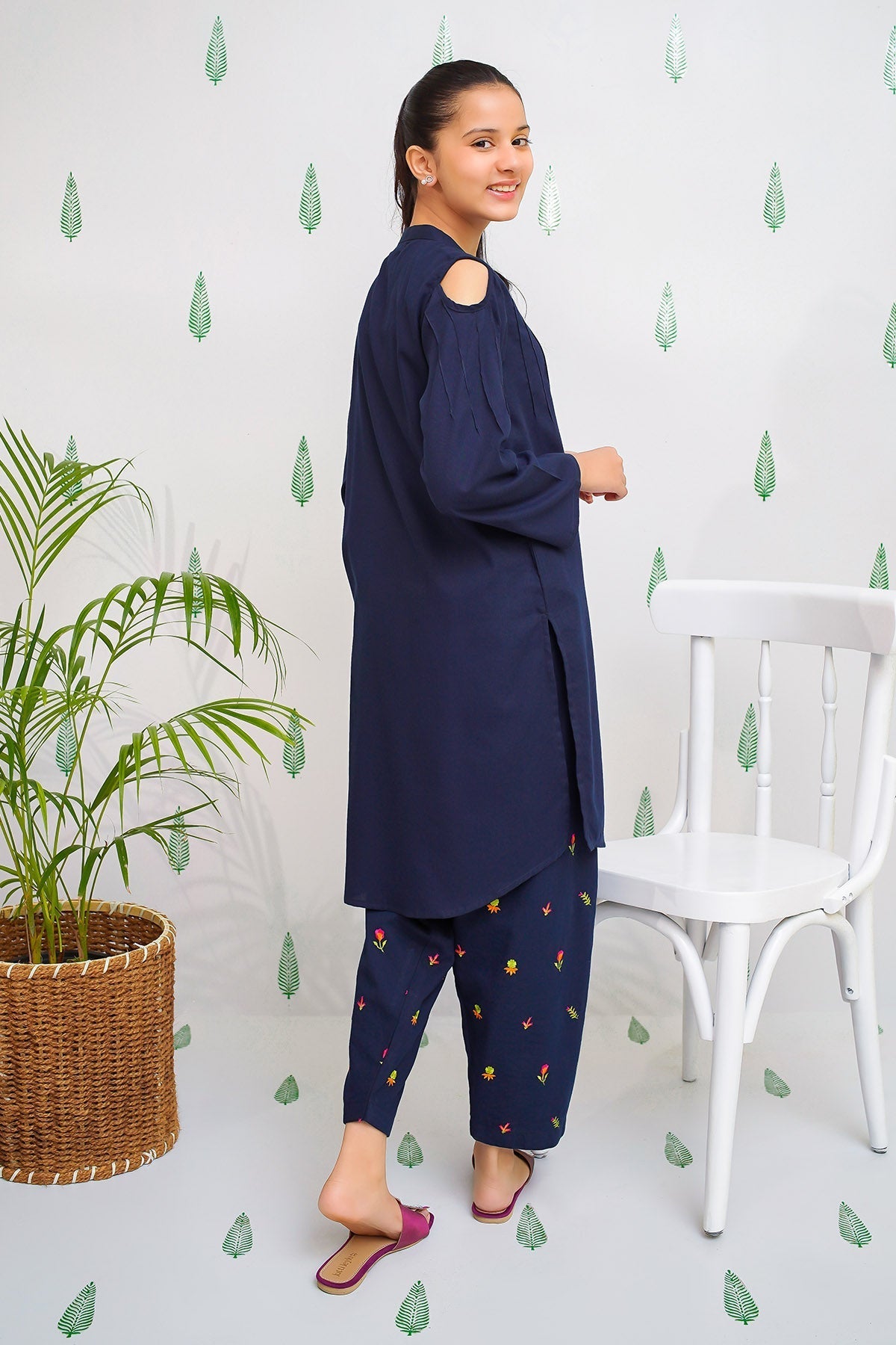 Cotton Embroidered 2 Pc Suit - Wear Ochre