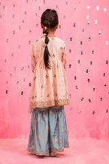 Ochre Clothing Kids Toddlers Festive-Cotton Silk Printed 3 Pc Suit-INRJ-10