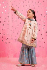 Ochre Clothing Kids Toddlers Festive-Cotton Silk Printed 3 Pc Suit-INRJ-10