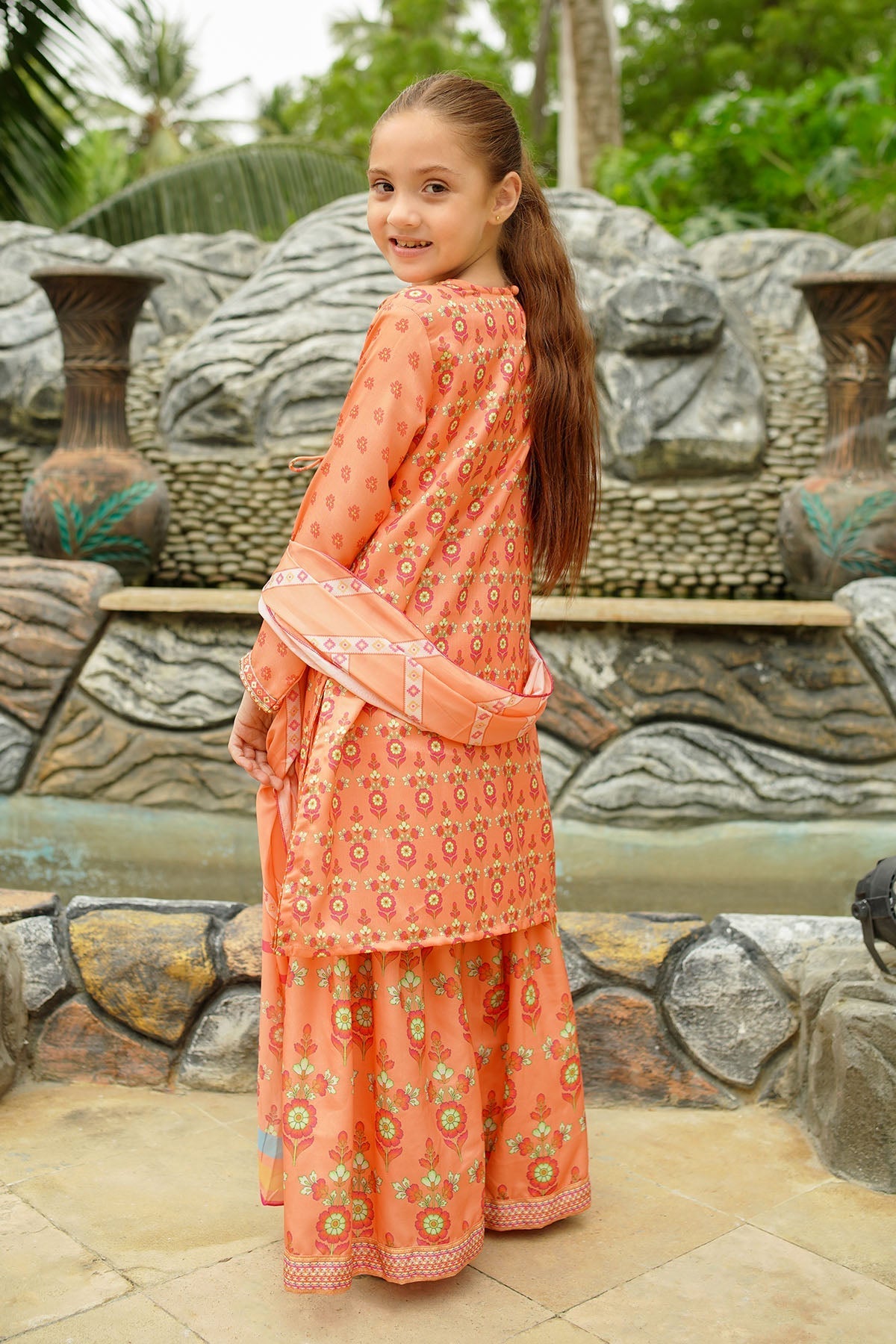 Ochre Clothing Stitched 3 Piece Digital Printed Herringbone Collection'2025-COR-117
