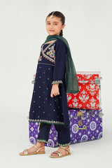 Ochre Clothing Stitched 3 Piece Emb Raw Silk Collection'2025-INMHD-14