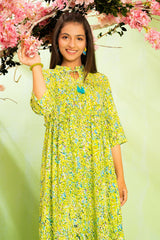 Ochre Clothing Printed Georgette Dress
