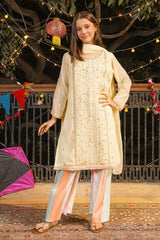 Best Chiffon Embroidered 3 Pc Suit - Wear Ochre -