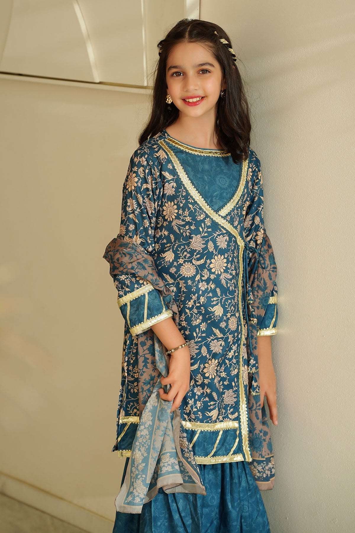 Ochre Clothing Stitched 3 Piece Digital Printed Herringbone Collection'2025-COR-116