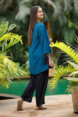 Ochre Clothing Girls Full Suits Georgette Hand Work 2 Pc Suit