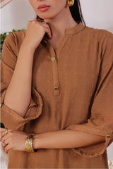 Ochre Clothing Women's Casual -Broshia Cotton 2 Pc Suit-SOLS-10