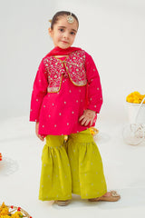 Ochre Clothing Stitched 3 Piece Emb Raw Silk Collection'2025-INMHD-11