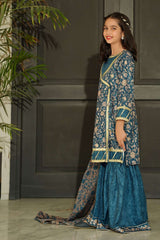 Ochre Clothing Stitched 3 Piece Digital Printed Herringbone Collection'2025-COR-116