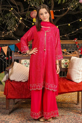 Best Chiffon Embroidered 3 Pc Suit - Wear Ochre -