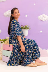 Ochre Clothing Kids Toddlers-Boski Linen Printed Dress-OWLL-18