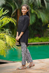 Ochre Clothing Girls Full Suits Georgette Hand Work 2 Pc Suit