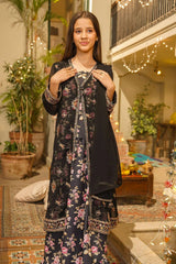 Best Chiffon Embroidered 3 Pc Suit - Wear Ochre -