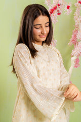 Ochre Clothing Self Printed Chiffon 2 Pc Suit