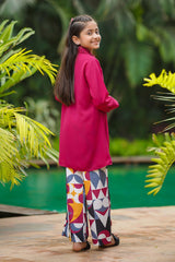 Ochre Clothing Girls Full Suits Georgette Hand Work 2 Pc Suit