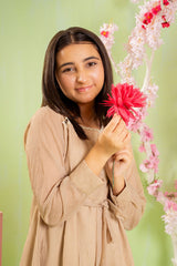 Ochre Clothing Organza Hand Adda Work 2 Pc Suit