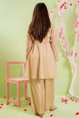 Ochre Clothing Organza Hand Adda Work 2 Pc Suit
