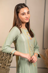 Ochre Clothing Cotton Embroidered 2 Pc Suit