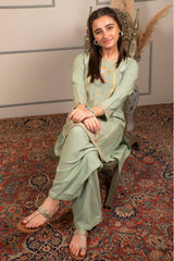 Ochre Clothing Cotton Embroidered 2 Pc Suit