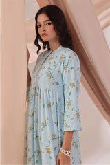 Ochre Clothing Women's Casual -Chiffon Printed Dress-SOD-03A