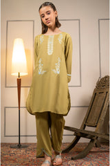 Ochre Clothing Cotton Embroidered 2 Pc Suit
