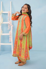 Best Poly Lawn Digital Printed 3 Pc Suit - Wear Ochre -