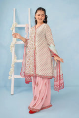 Best Poly Lawn Digital Printed 3 Pc Suit - Wear Ochre -