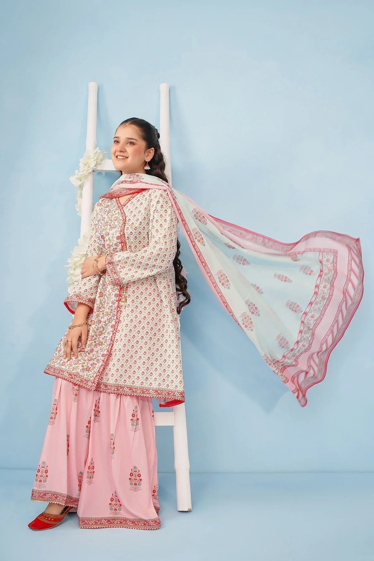 Best Poly Lawn Digital Printed 3 Pc Suit - Wear Ochre -