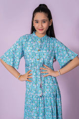 Ochre Clothing Stitched 1 Piece Western Kids Dress-OCH-BLPDO-5