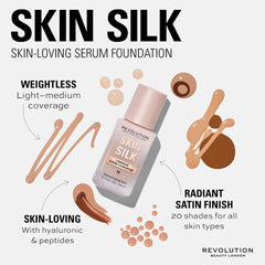 Makeup Revolution Skin Silk Serum Foundation F1 23ml